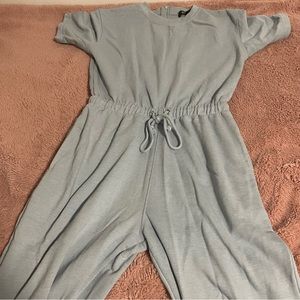 Misguided easy to wear jumpsuit, looks like a sweat set, super comfortable.